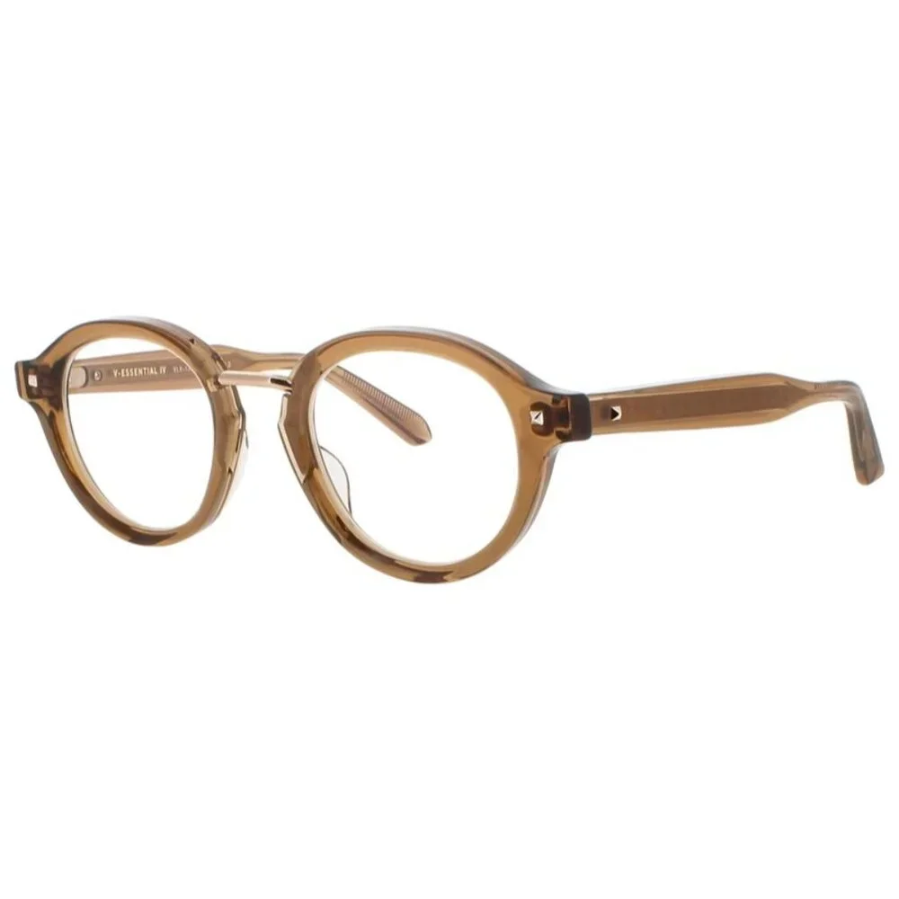 NWT VALENTINO EYEGLASSES ROUND UNISEX BROWN EYEWEAR